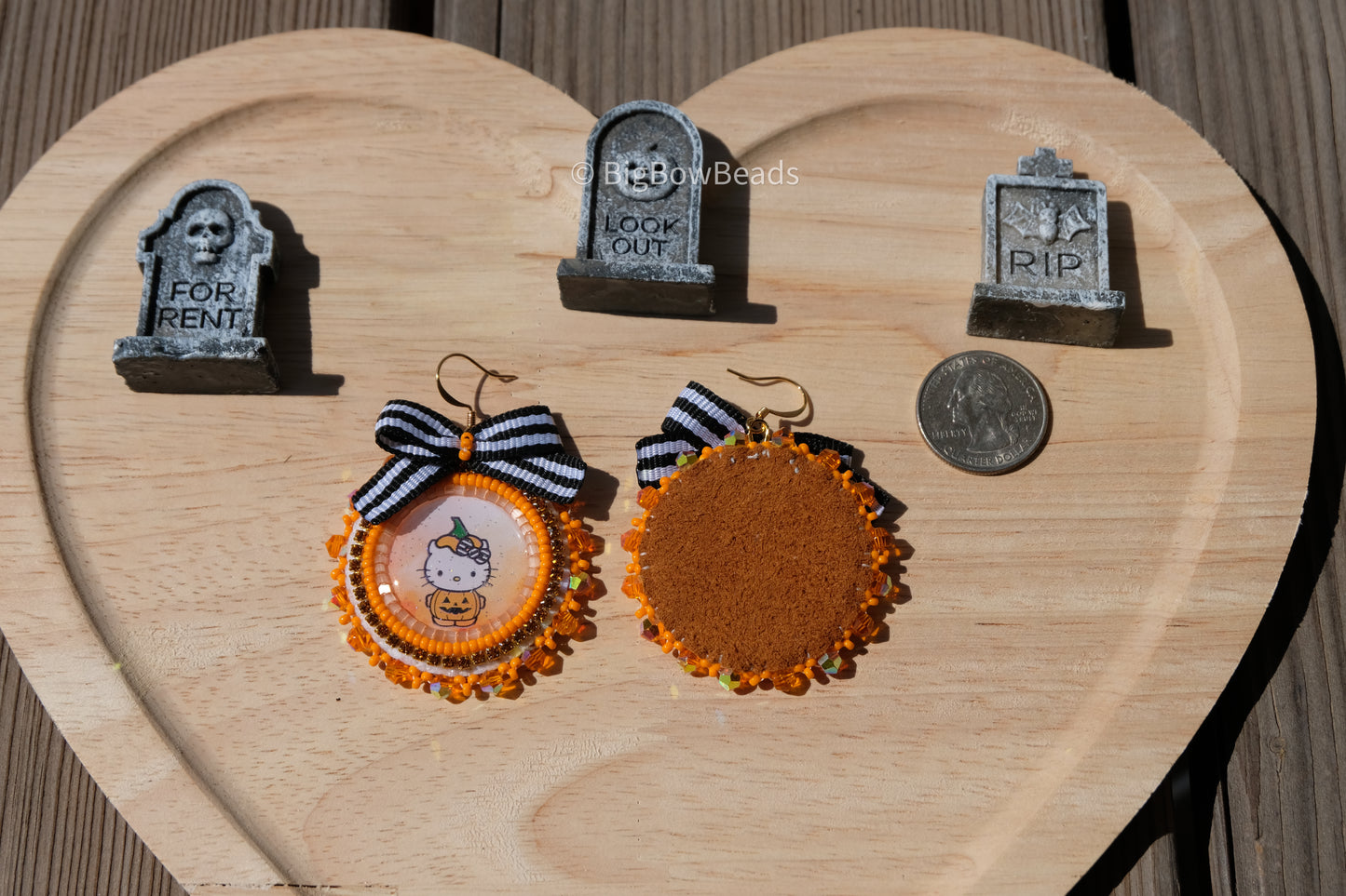 Hello halloween earrings
