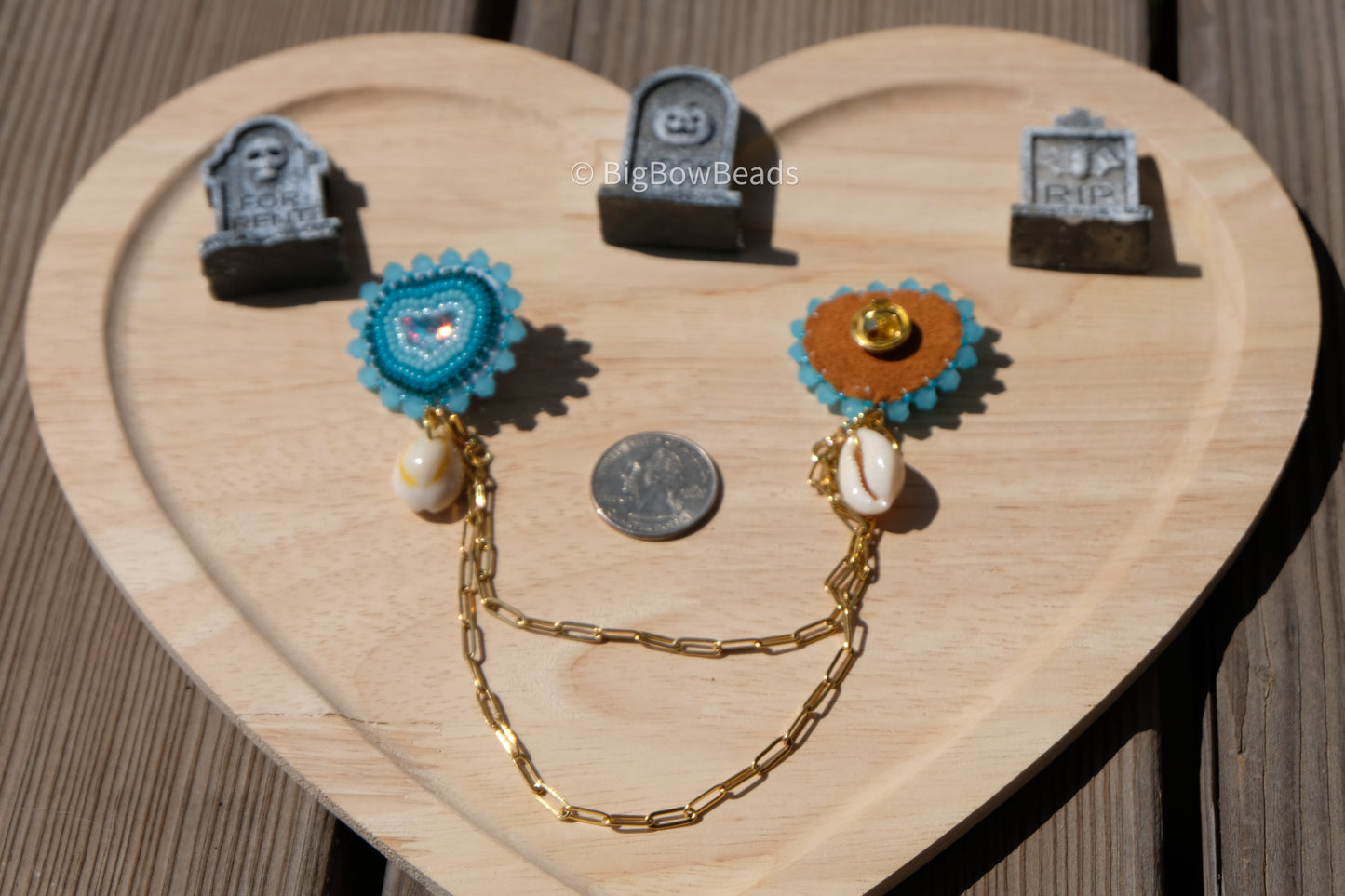 Blue bat collar pins