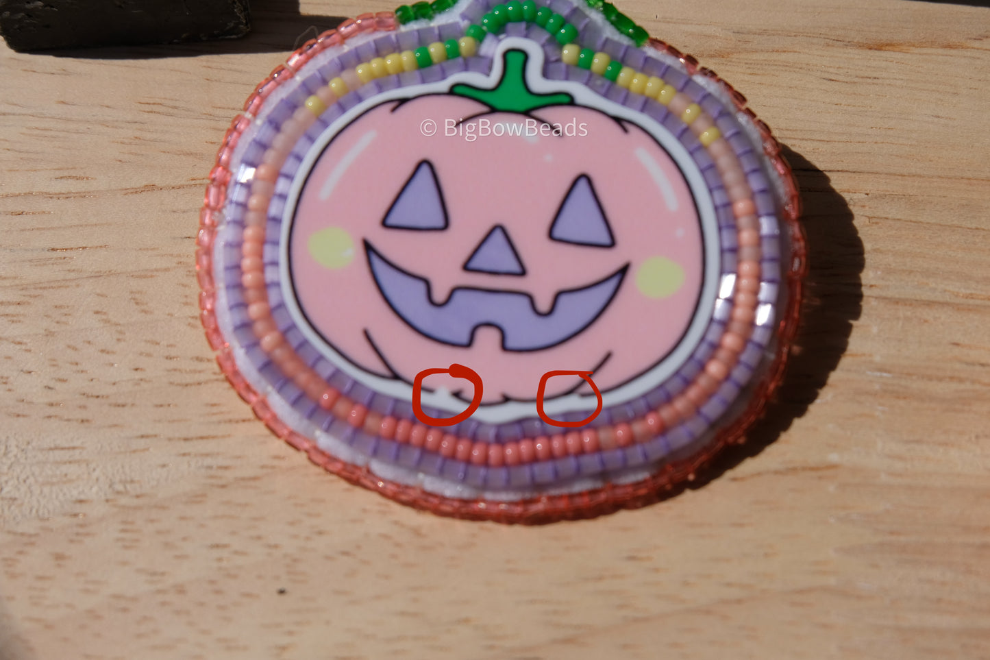 Peach pumpkin earrings
