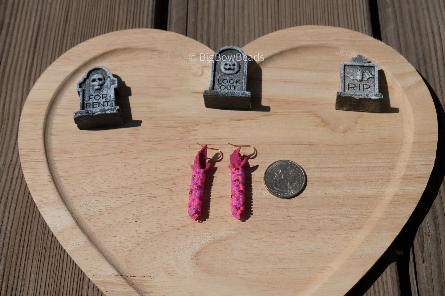 Demons corn earrings