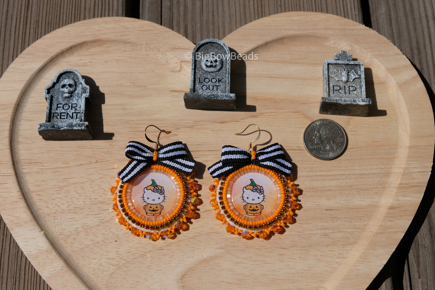 Hello halloween earrings