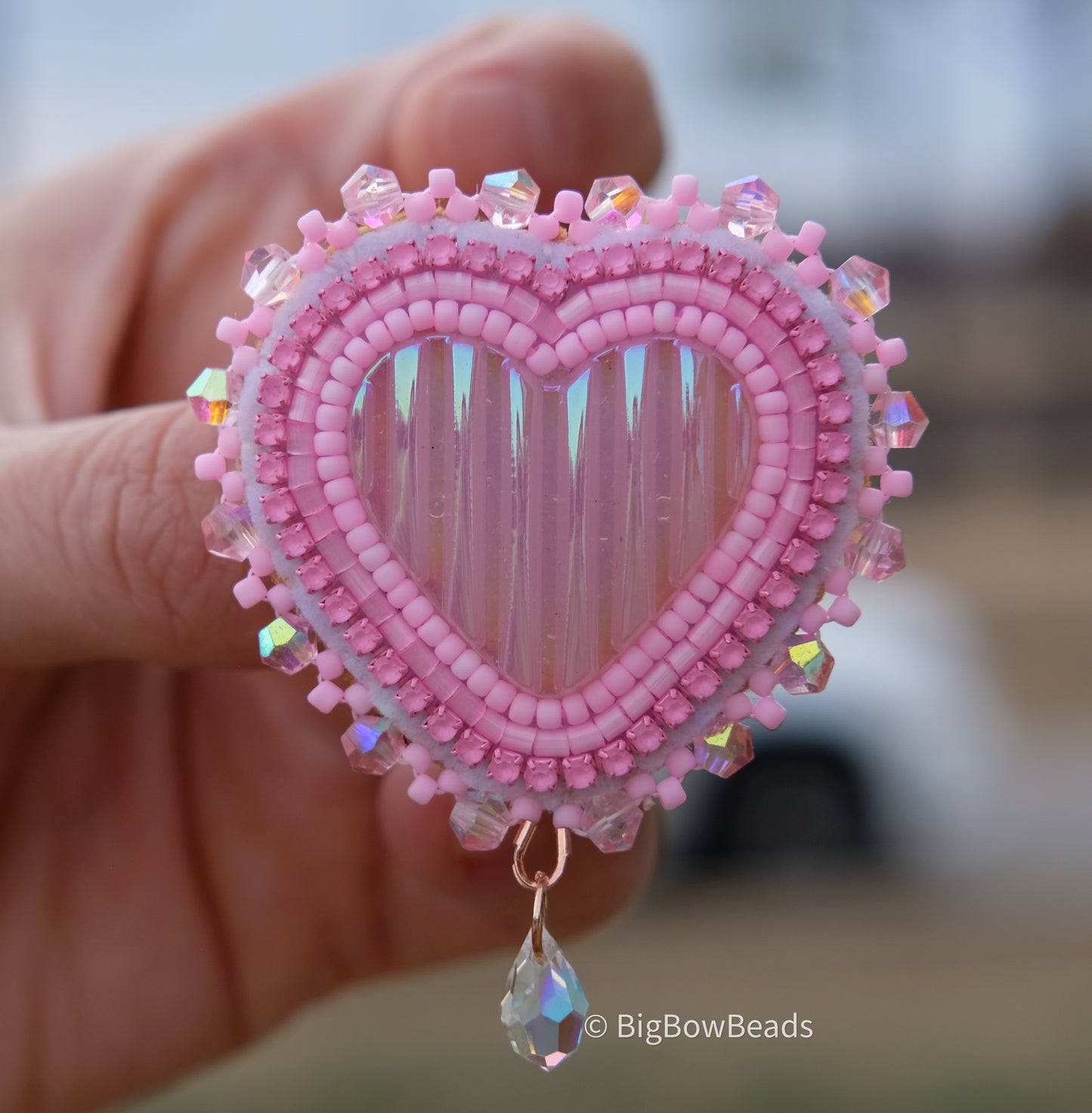 Pink Heart Earrings