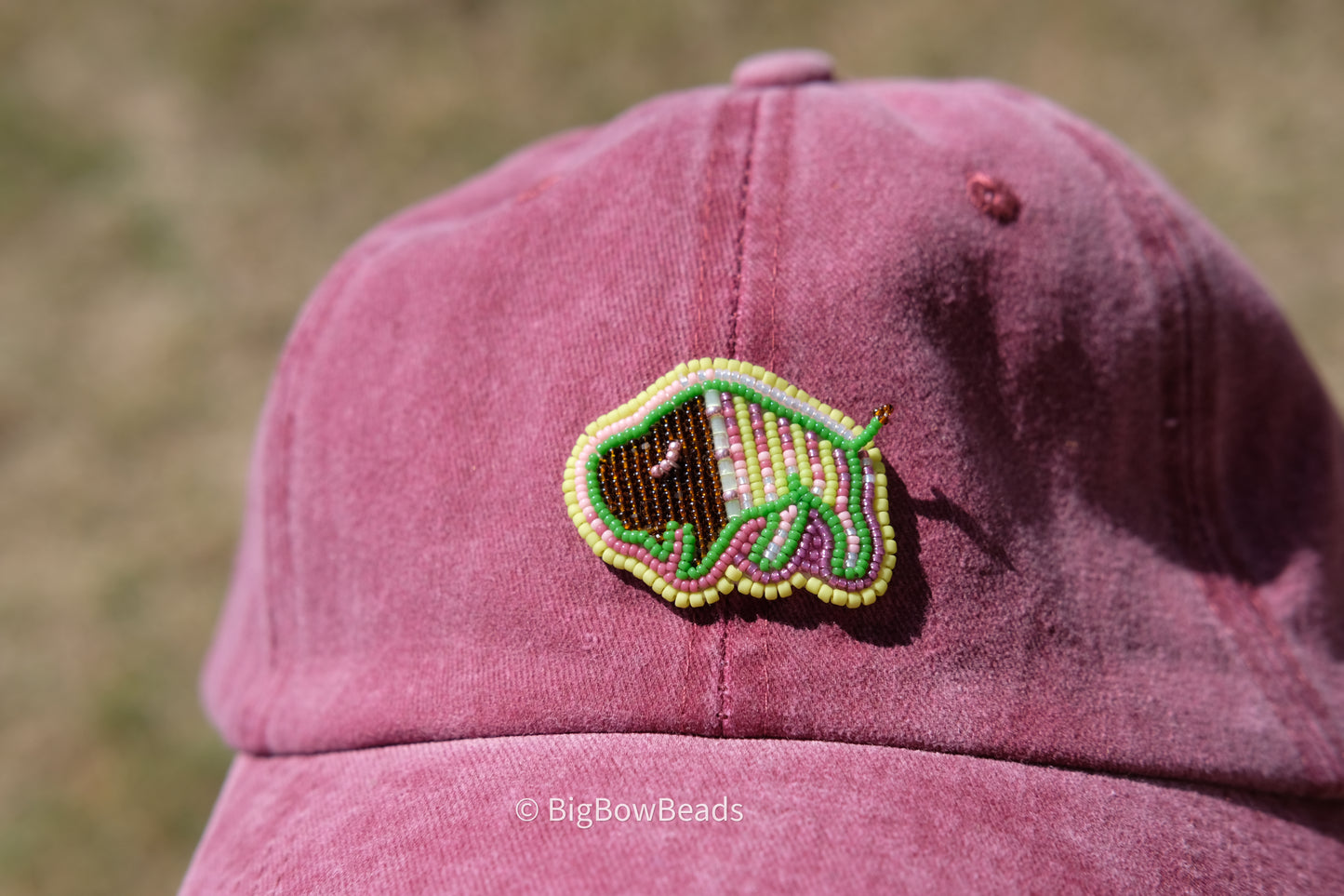 Green and Pink Buffalo Hat