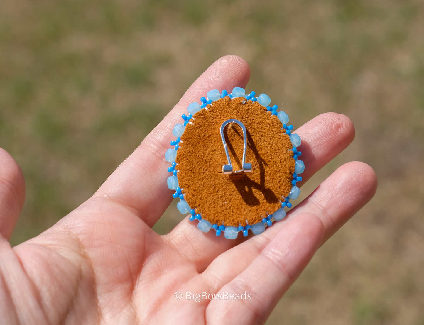 Blue Deer Antler Earrings