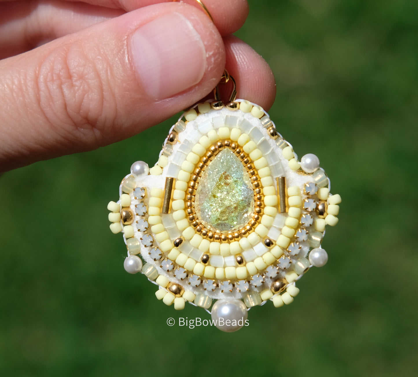 Yellow Icy Crystal Earrings