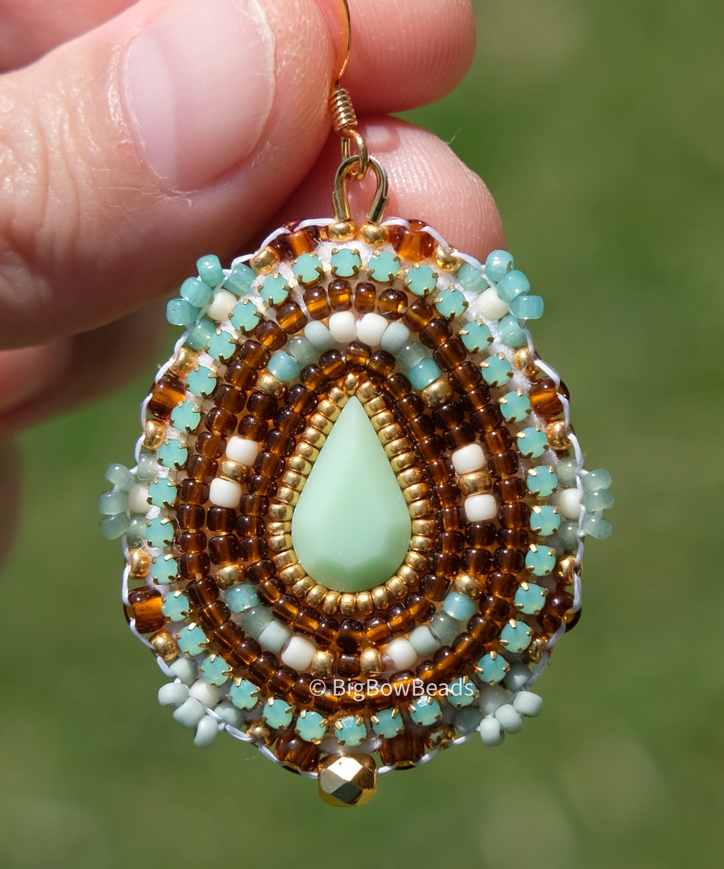 Woodsy Sage Teardrop Earrings