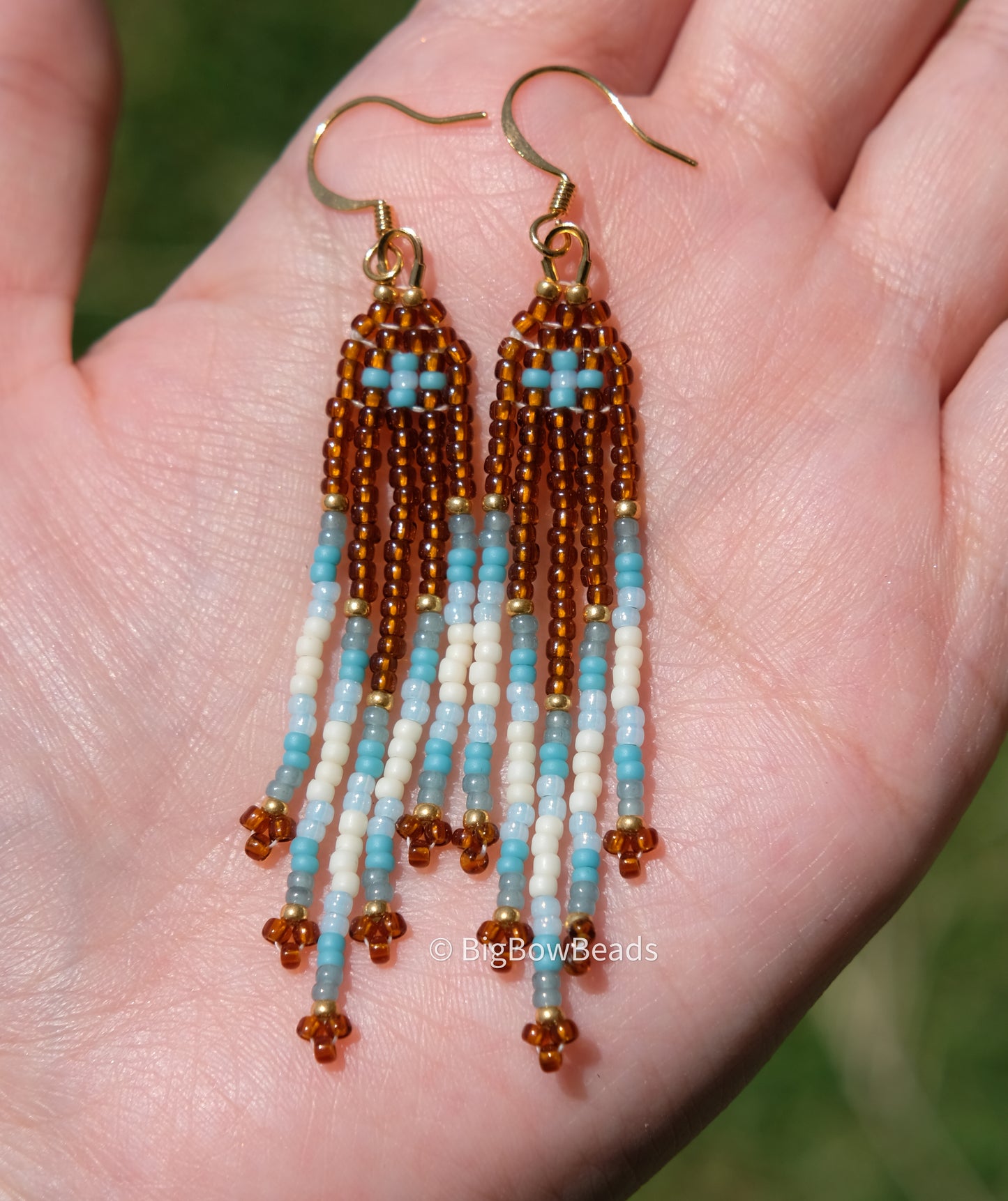 Woodsy Glacier Fringe Earrings