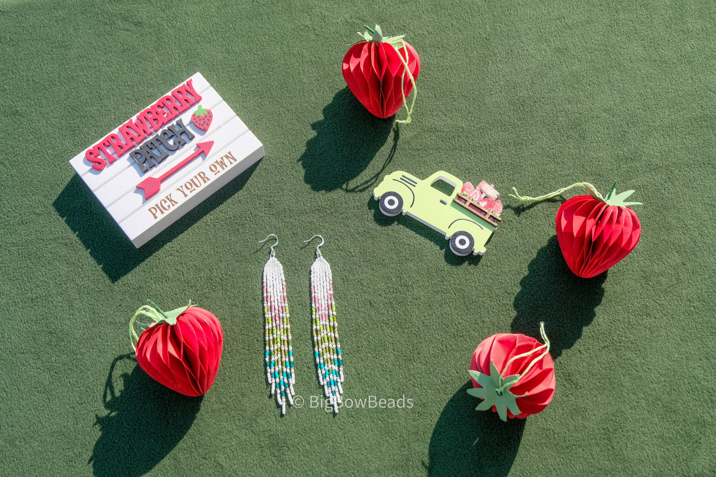 White spring fringe Earrings (medium)