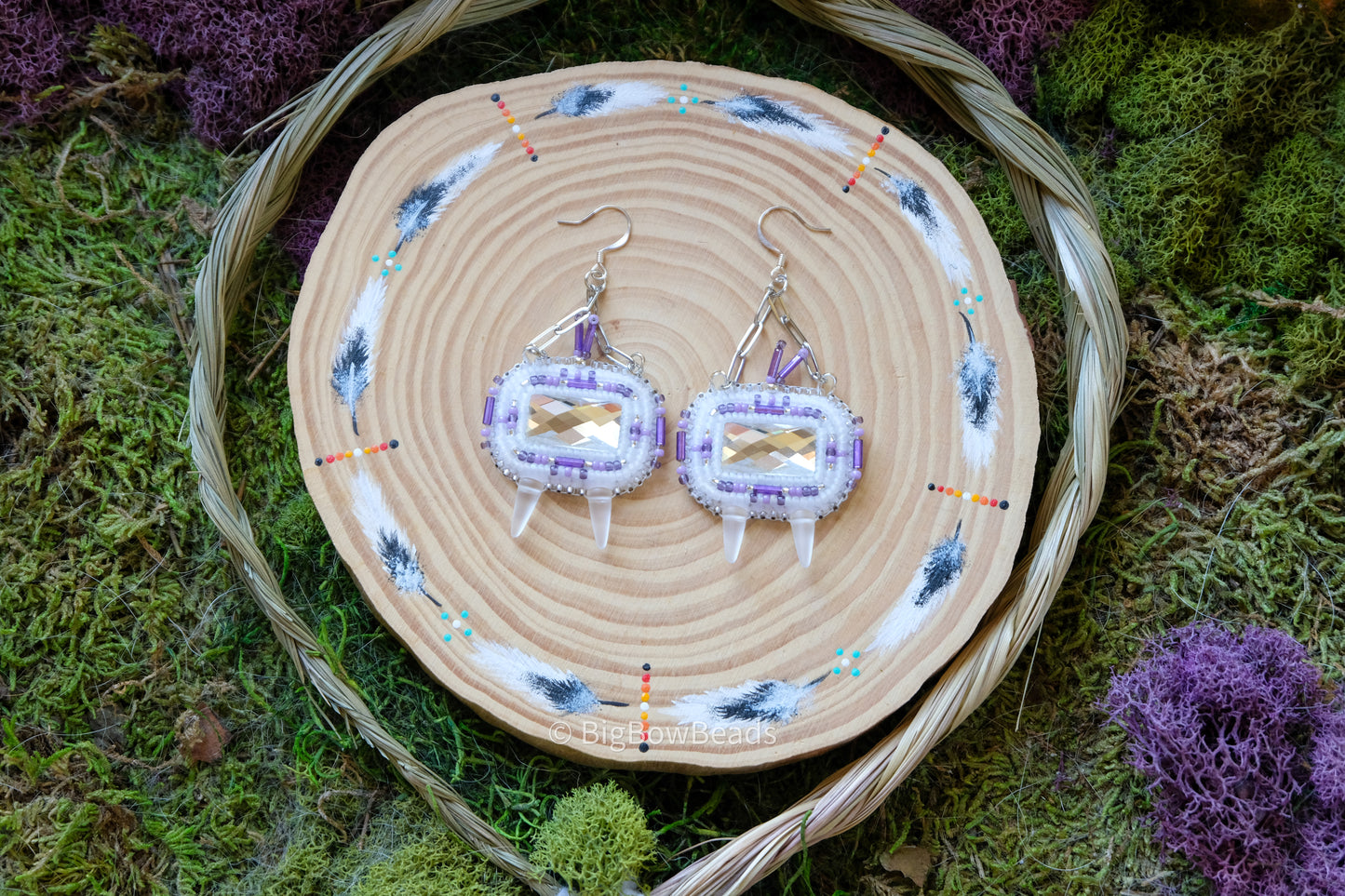 Frosted Purple TV Earrings