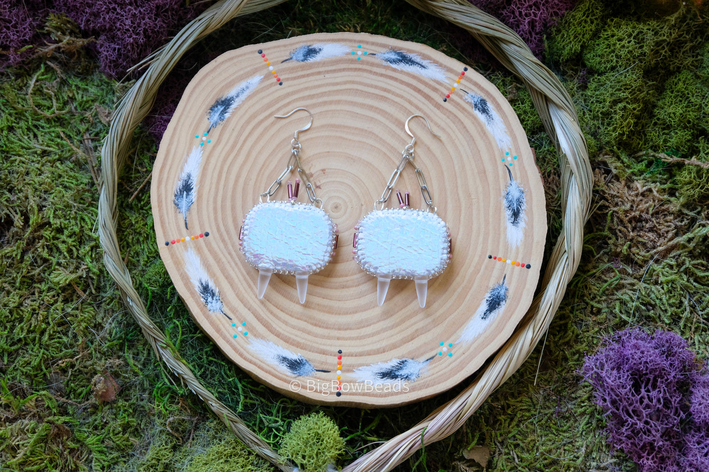 Frosted Mauve TV Earrings