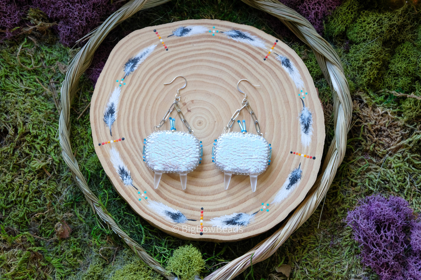 Frosted Blue TV Earrings