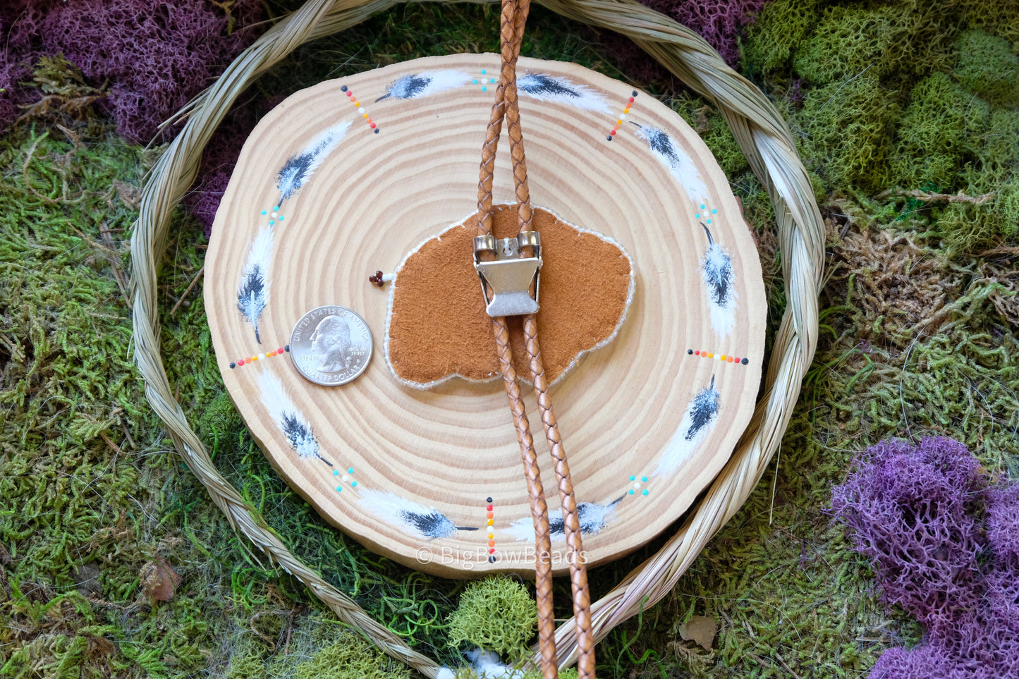 Neon Green Buffalo Bolo Tie