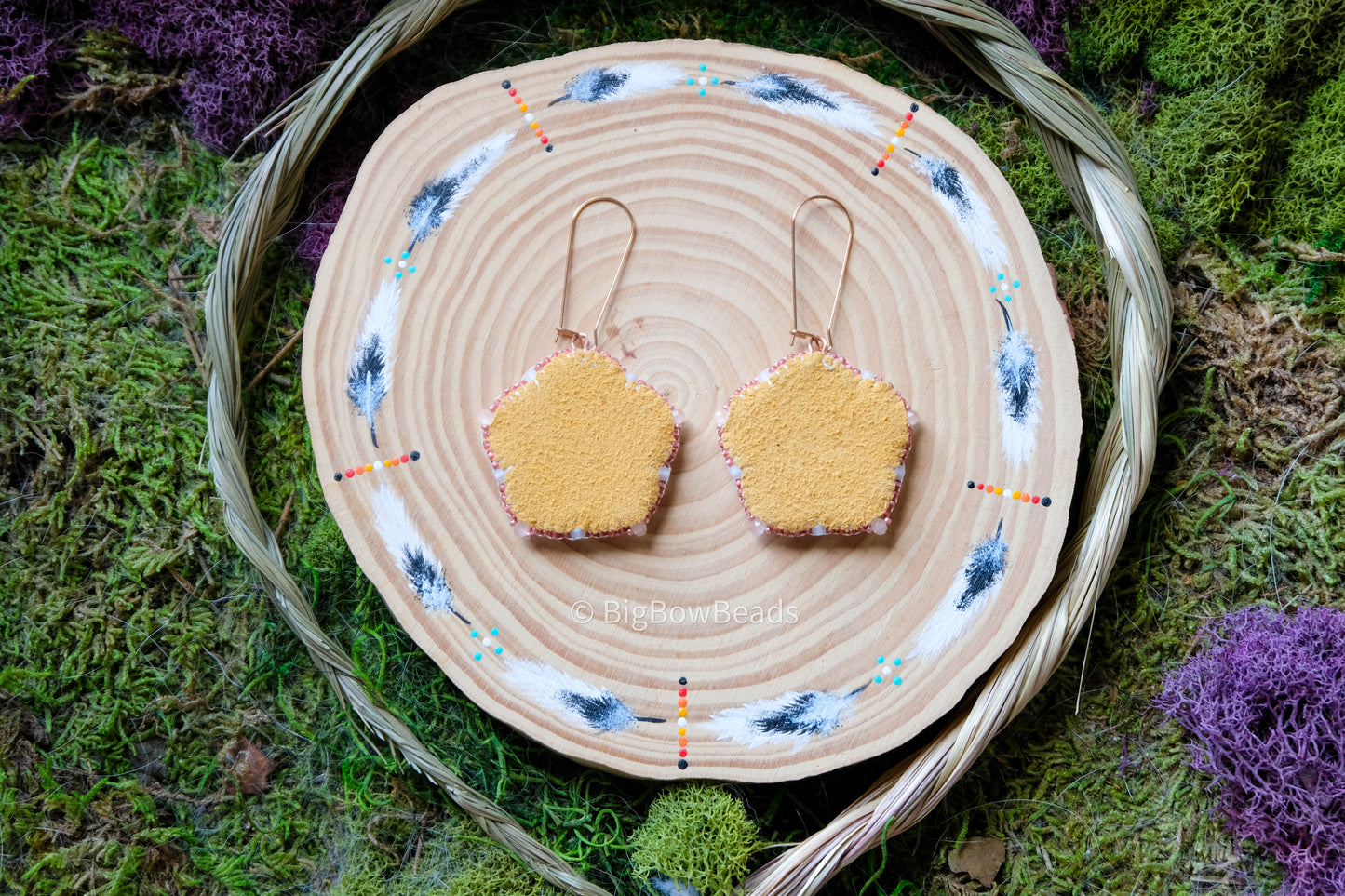 Rose Gold Flower Earrings