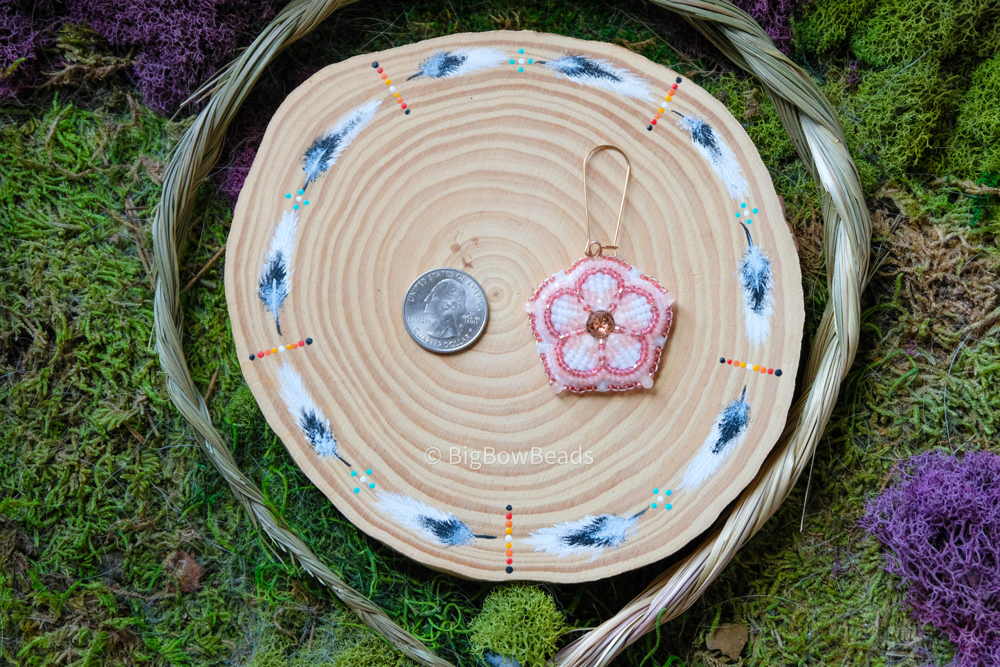 Rose Gold Flower Earrings