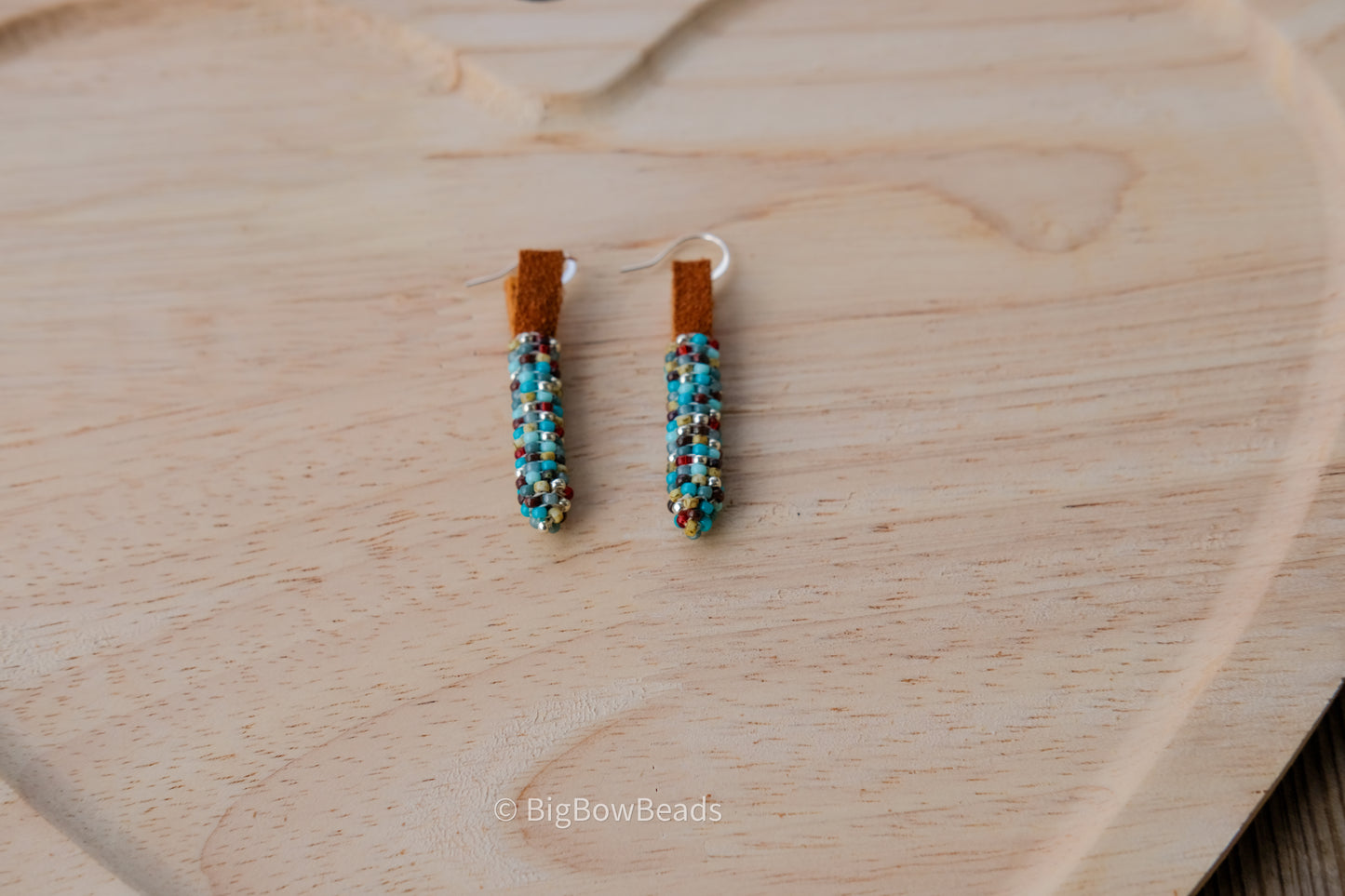 Picasso Yellow and Red Corn Earrings