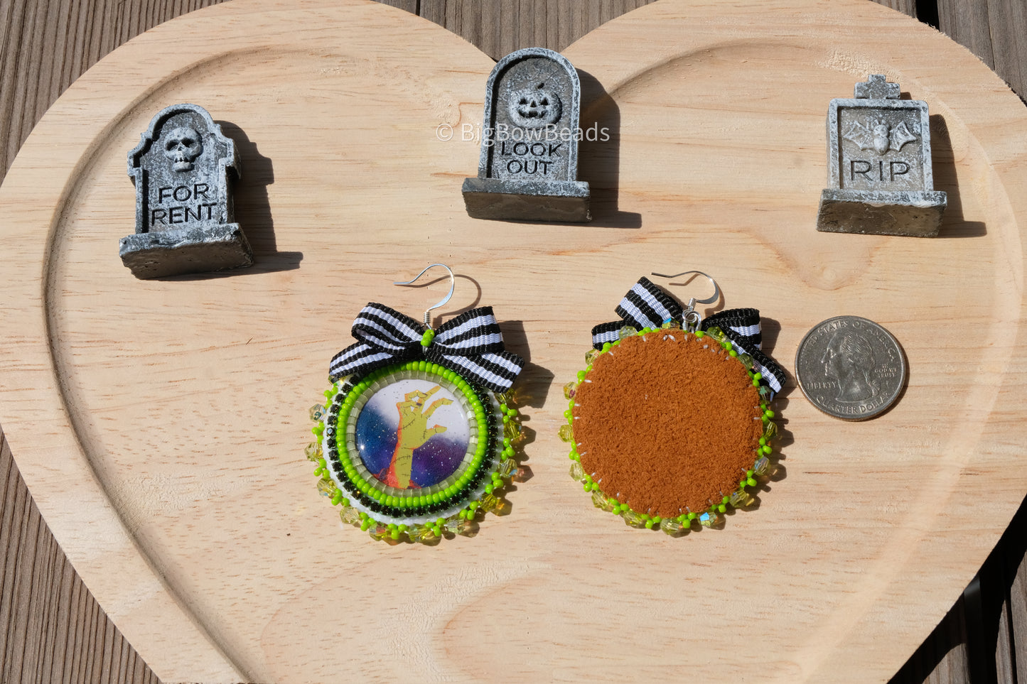 Zombie hand earrings