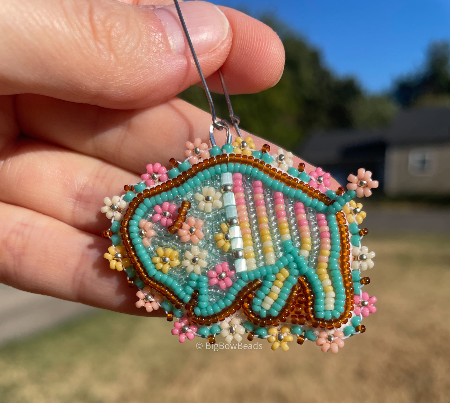 Turquoise Summer Buffalo Earrings