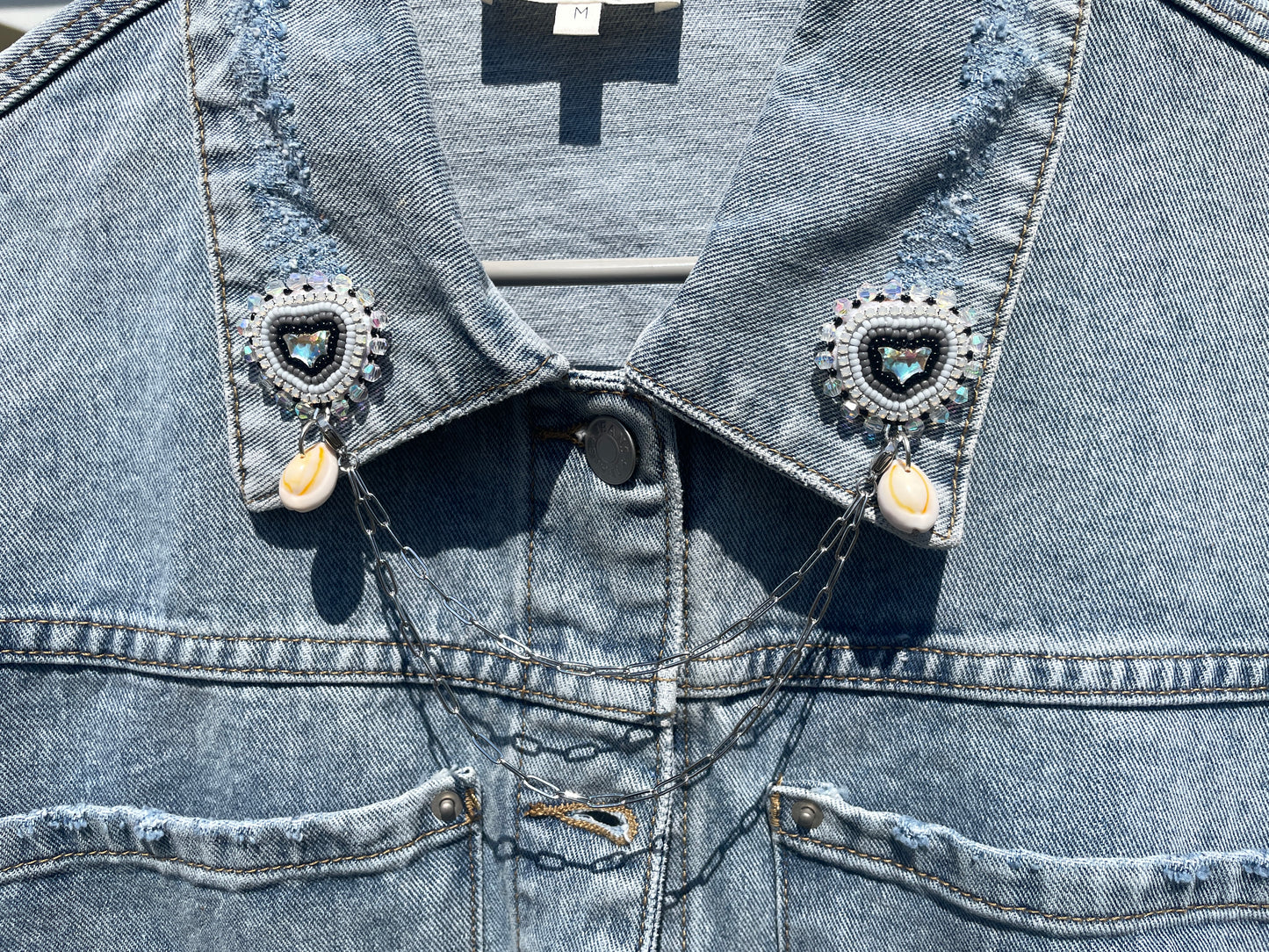 Gray and black bat collar pins