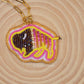 Yellow and Pink Buffalo Necklace