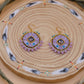 Purple Satin Square Earrings