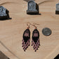 Pink power puff ghost earrings