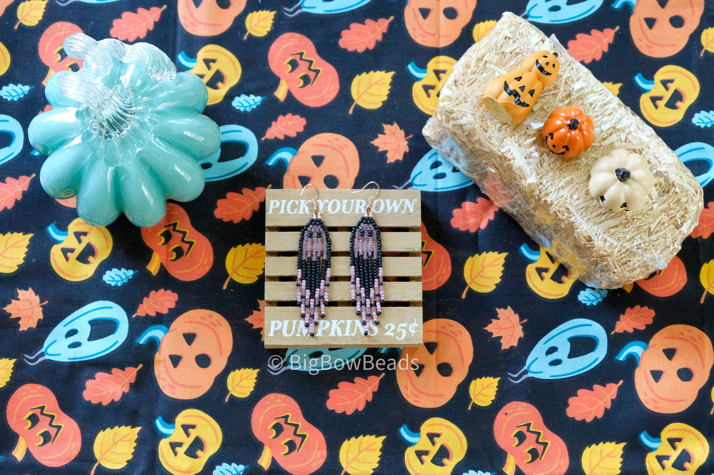 Pink Powerpuff Ghost Earrings