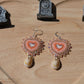 Peach bat earrings