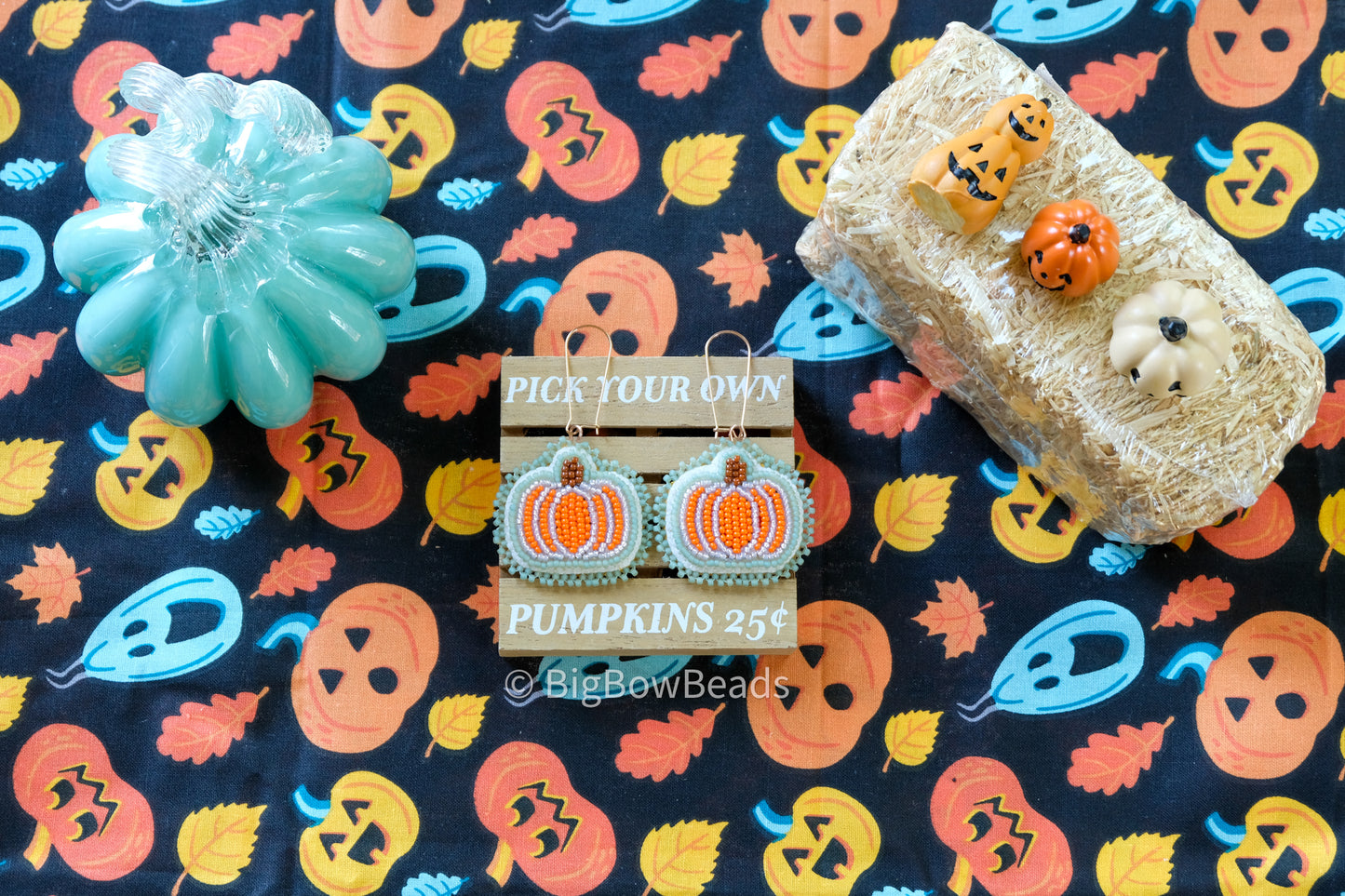 Orange Pumpkin Earrings