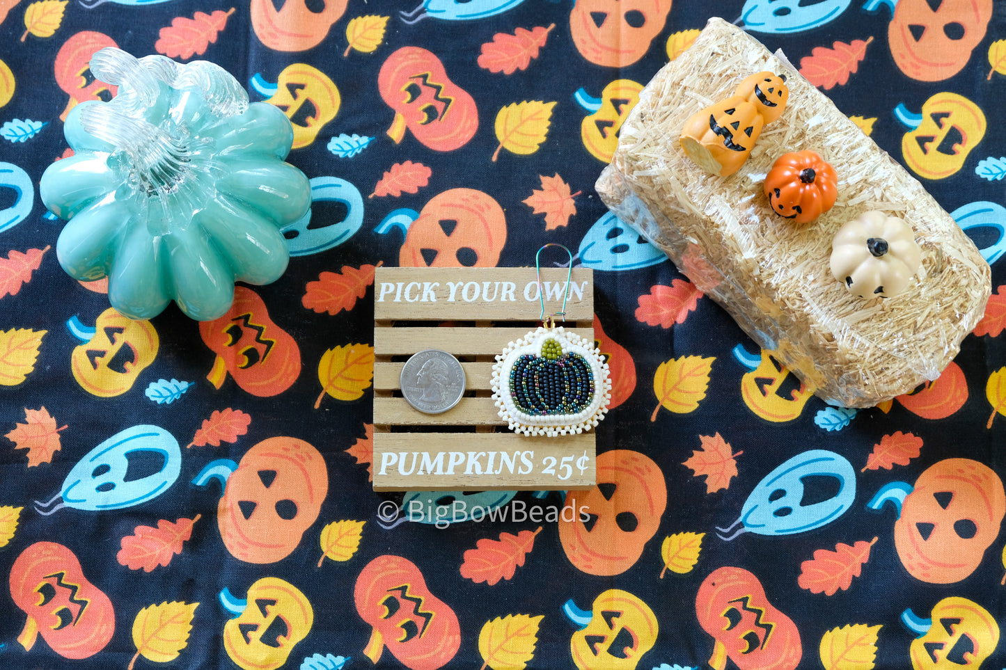 Black Pumpkin Earrings