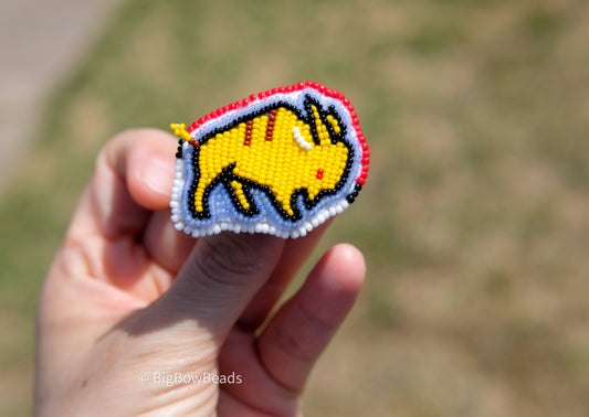 Electric Yellow Buffalo Pin