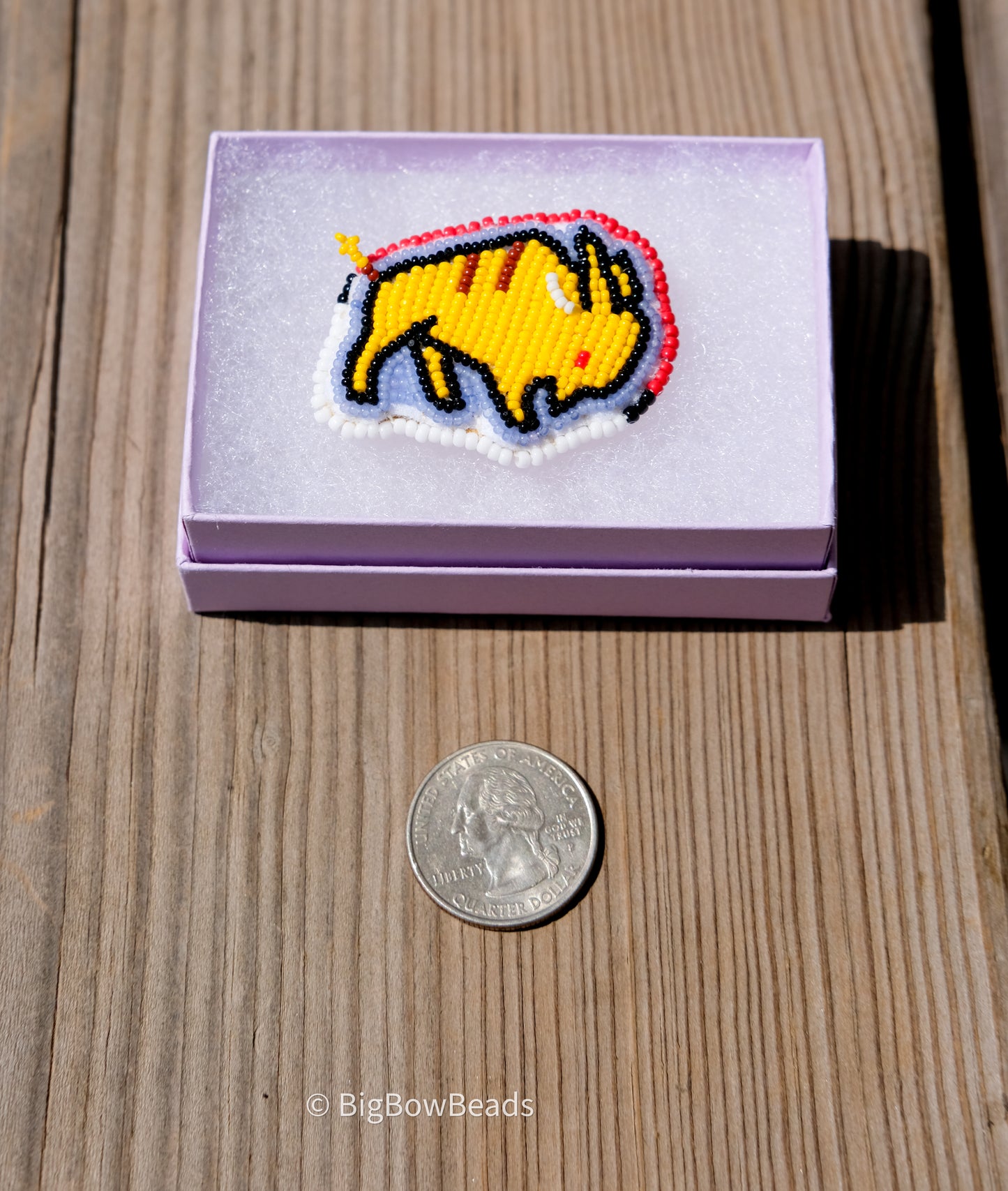 Electric Yellow Buffalo Pin