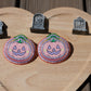 Peach pumpkin earrings