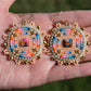 Summer Sunrise Square Earrings