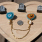 Blue bat collar pins