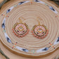 Peach Satin Square Earrings