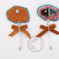 Fall Harvest Mini Buffalo and Bow Earrings