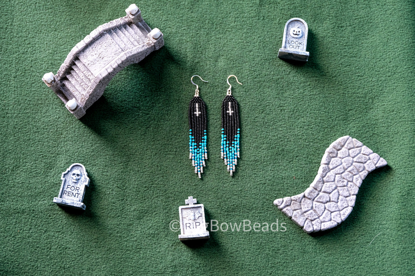 Coffin Coffin Fringe Earrings in Dusk