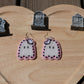 Pink goth ghostie earrings