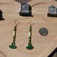 Witch hat bone and shell earrings
