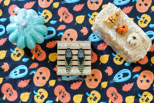 Green Powerpuff Ghost Earrings