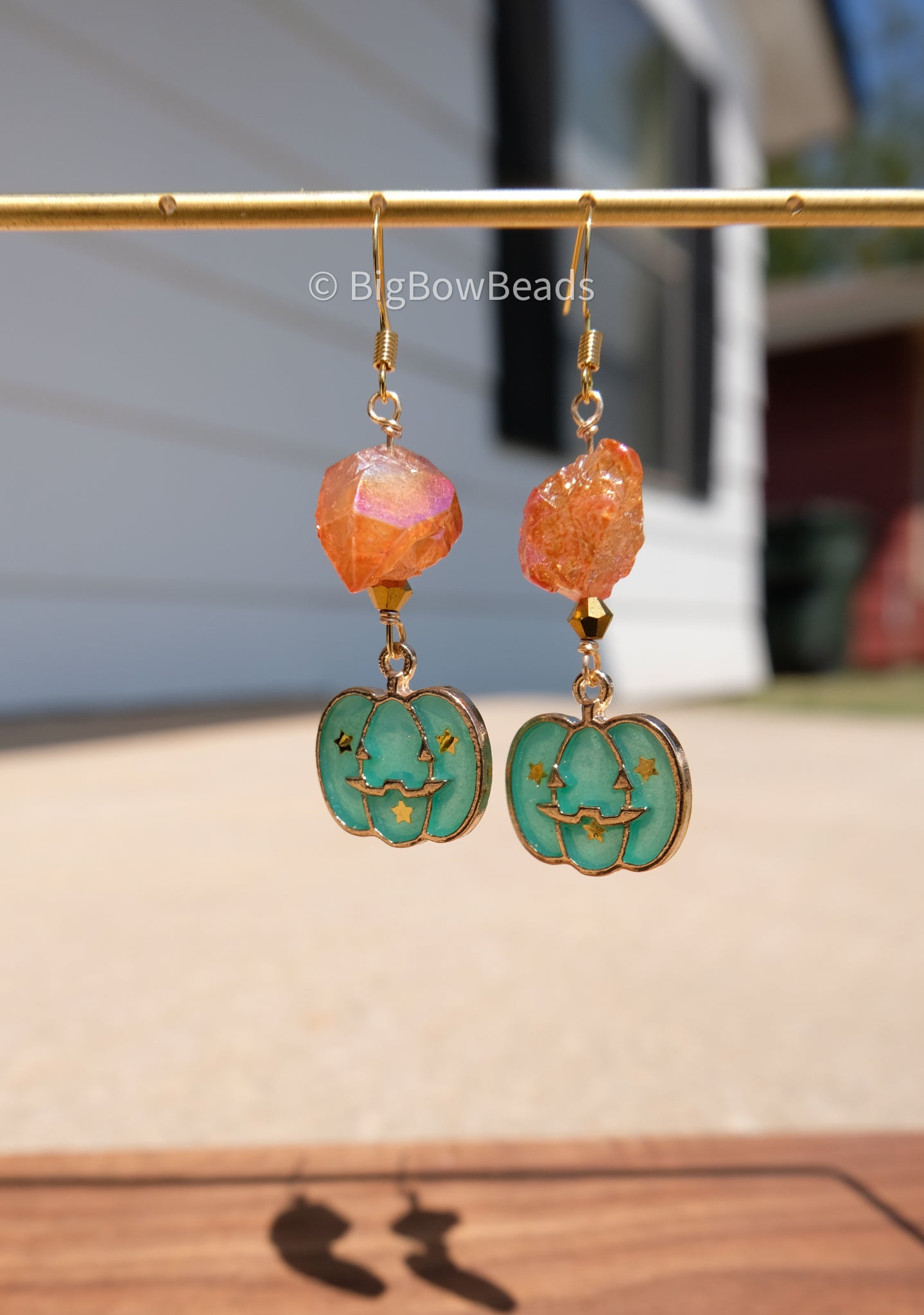 Teal Pumpkin Earrings