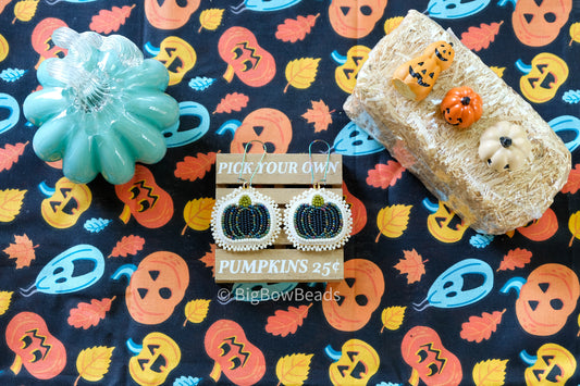 Black Pumpkin Earrings