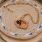 Yellow and Pink Buffalo Necklace