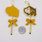 Crunchy Fall Leaves Buffalo and Bow Earrings