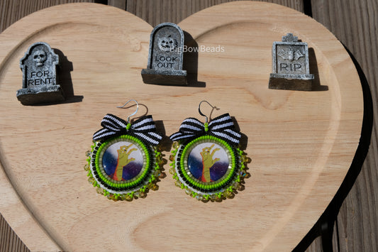 Zombie hand earrings