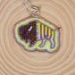 Purple and Yellow Buffalo Necklace
