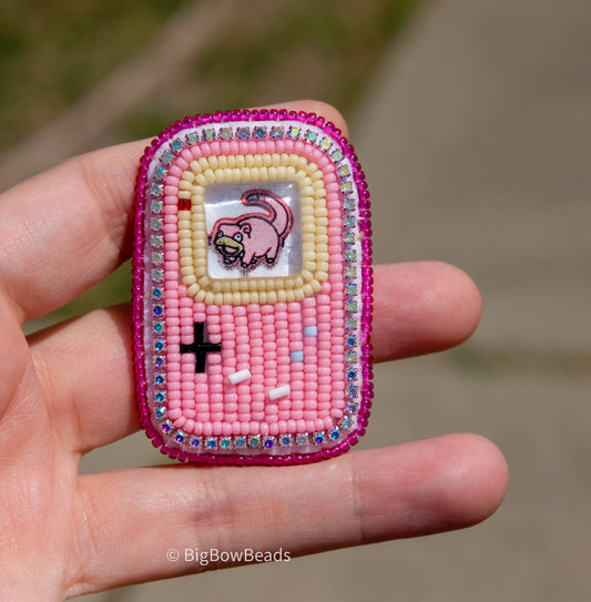 Slow Pink Animal that Stares pin