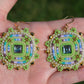 Summer Storm Square Earrings