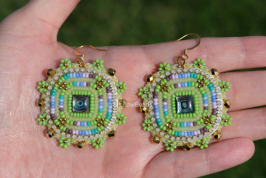 Summer Storm Square Earrings