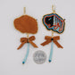 Crisp Fall Night Buffalo and Bow Earrings